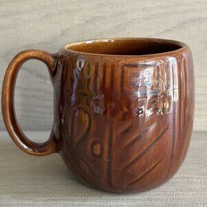 Vtg Hawaiian Bob Lopapa Mug Kavacraft Tiki Cup Made in Hawaii Brown Personalized